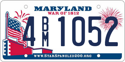 MD license plate 4BM1052
