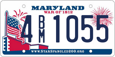 MD license plate 4BM1055