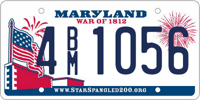 MD license plate 4BM1056