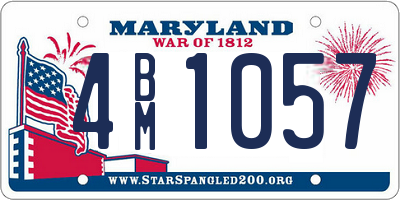 MD license plate 4BM1057