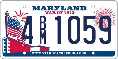MD license plate 4BM1059