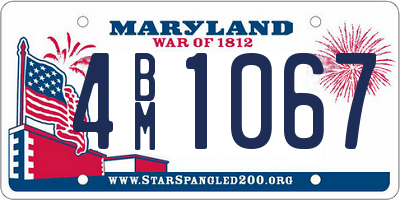 MD license plate 4BM1067