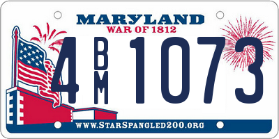 MD license plate 4BM1073