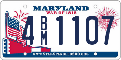 MD license plate 4BM1107