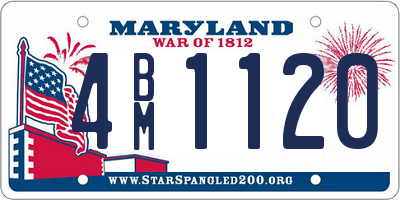 MD license plate 4BM1120