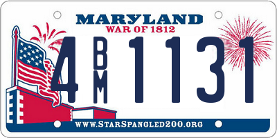 MD license plate 4BM1131