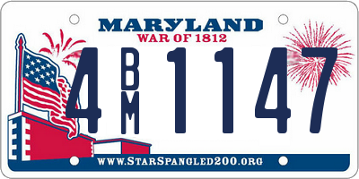 MD license plate 4BM1147