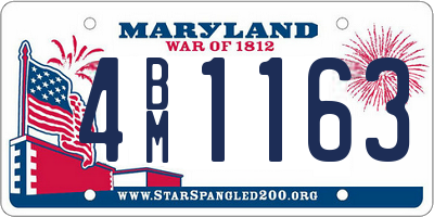 MD license plate 4BM1163