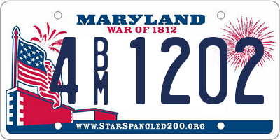 MD license plate 4BM1202