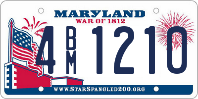 MD license plate 4BM1210