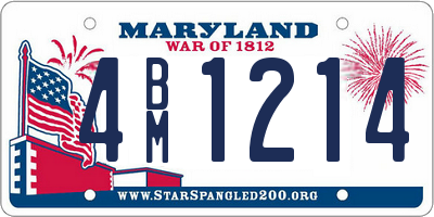 MD license plate 4BM1214