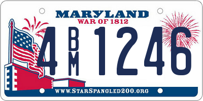 MD license plate 4BM1246