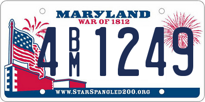 MD license plate 4BM1249
