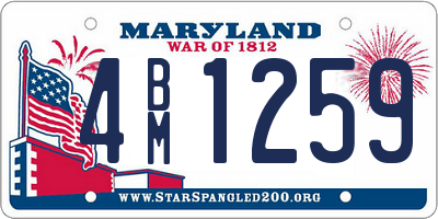 MD license plate 4BM1259