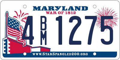 MD license plate 4BM1275