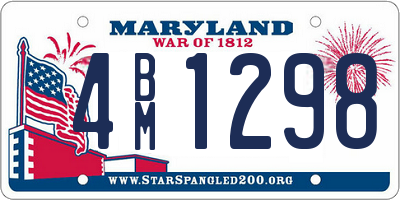 MD license plate 4BM1298
