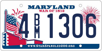 MD license plate 4BM1306