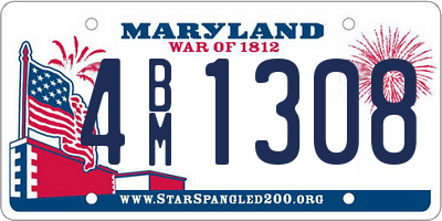 MD license plate 4BM1308