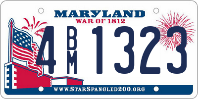 MD license plate 4BM1323