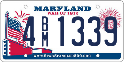 MD license plate 4BM1339