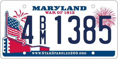 MD license plate 4BM1385