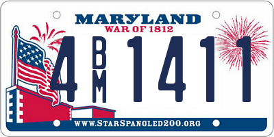 MD license plate 4BM1411