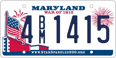 MD license plate 4BM1415