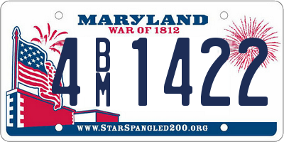 MD license plate 4BM1422