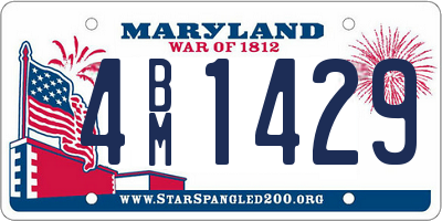MD license plate 4BM1429