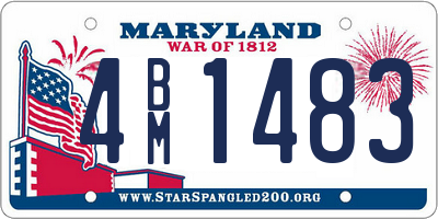 MD license plate 4BM1483