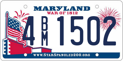 MD license plate 4BM1502