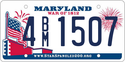 MD license plate 4BM1507