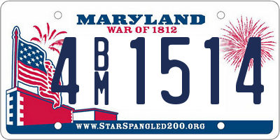 MD license plate 4BM1514