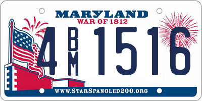 MD license plate 4BM1516