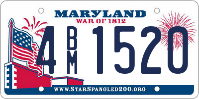 MD license plate 4BM1520
