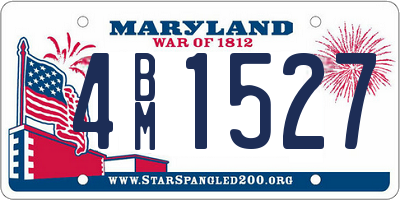 MD license plate 4BM1527