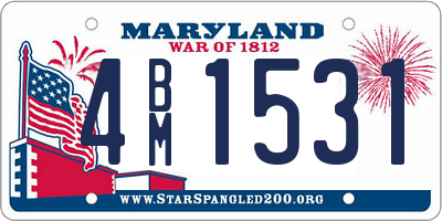 MD license plate 4BM1531