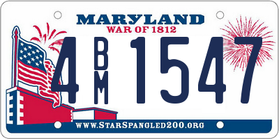 MD license plate 4BM1547
