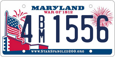 MD license plate 4BM1556