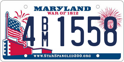 MD license plate 4BM1558