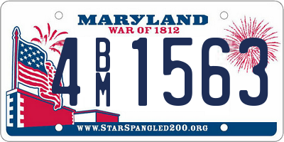 MD license plate 4BM1563