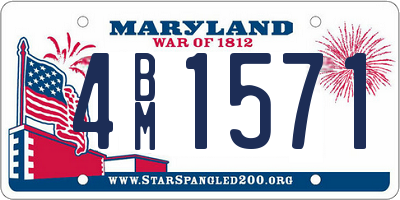 MD license plate 4BM1571