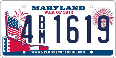 MD license plate 4BM1619