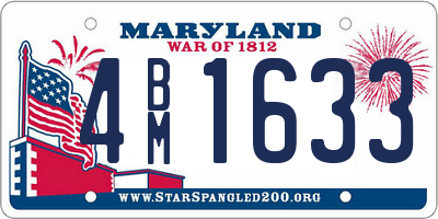 MD license plate 4BM1633