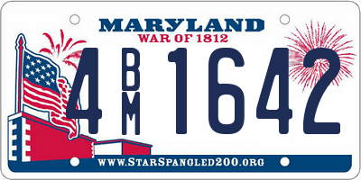 MD license plate 4BM1642
