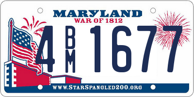 MD license plate 4BM1677