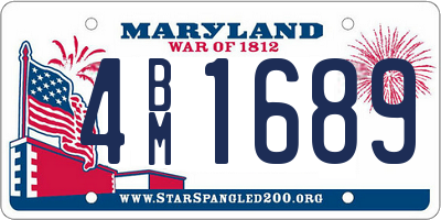 MD license plate 4BM1689