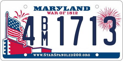 MD license plate 4BM1713
