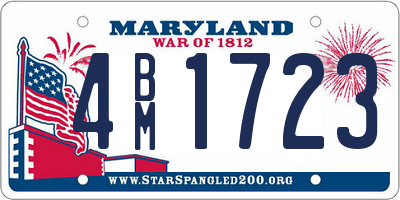 MD license plate 4BM1723