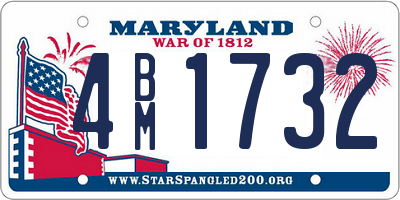 MD license plate 4BM1732